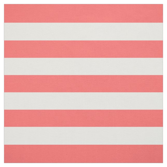 Tela Coral Preppy Stripes (Retal)
