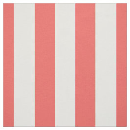 Tela Coral y blanco 1,5" modelo de las rayas