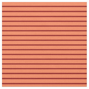 Tela Coral y franjas rojas oscuras