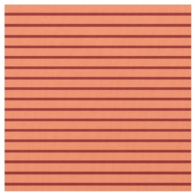 Tela Coral y franjas rojas oscuras (De cerca)