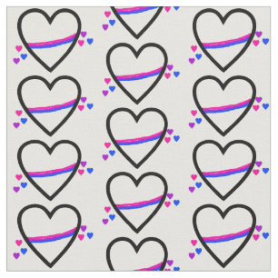 Tela Corazón bisexual del orgullo