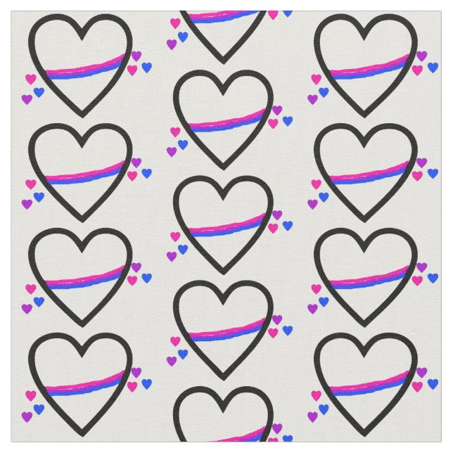 Tela Corazón bisexual del orgullo (De cerca)