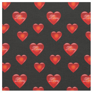 Tela corazón/corazones, corazones rojos grandes/pequeño