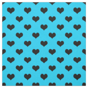 Tela Corazón De Amor Negro Sobre Fondo Azul