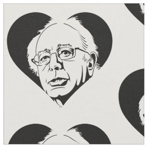 Tela corazón de bernie sanders negro