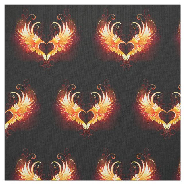 Tela Corazón de Fuego Ángel con Alas (Retal)