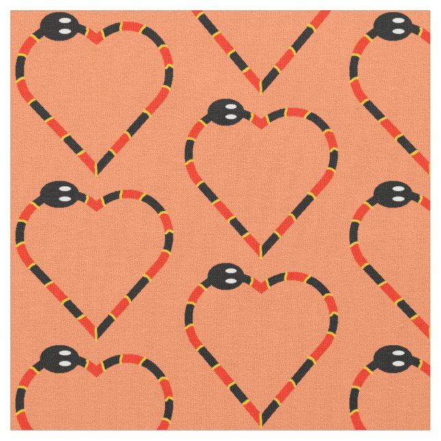 Tela Corazón de la serpiente coralina (De cerca)