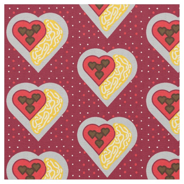 Tela Corazón de los espaguetis (De cerca)