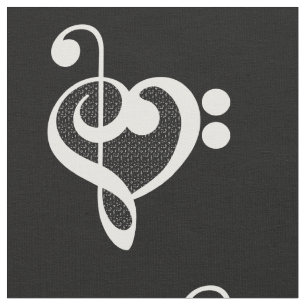 Tela Corazón de Música - Me encanta la música