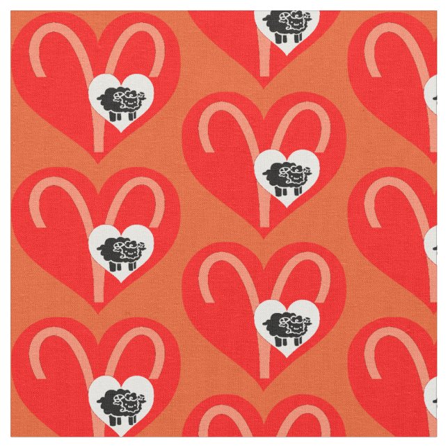 Tela Corazón del zodiaco del aries (De cerca)