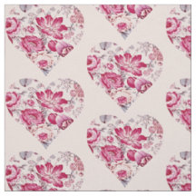 Corazón floral rojo