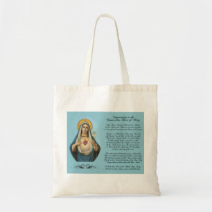 Tela Corazón inmaculado del bolso del personalizado de