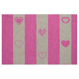 Tela Corazón lindo banda rosa moderna