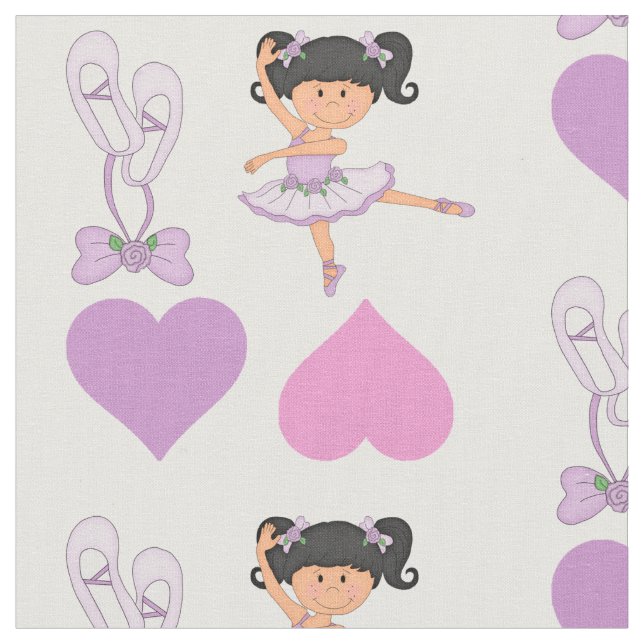 Tela Corazón lindo de la bailarina de la lavanda (De cerca)