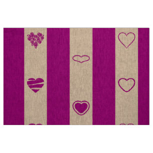 Tela Corazón lindo moderno Royal Fuchsia Stripe