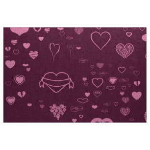 Tela Corazón lindo Púrpura rosa moderno