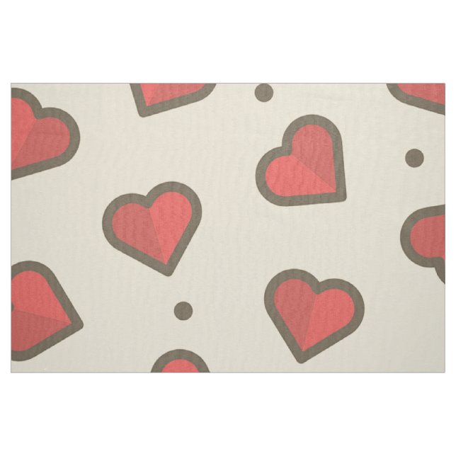 Tela Corazón rojo ("Cuarto gordo" (fat quarter))