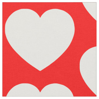 Tela Corazón rojo y blanco