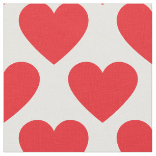 Tela Corazón rojo y blanco