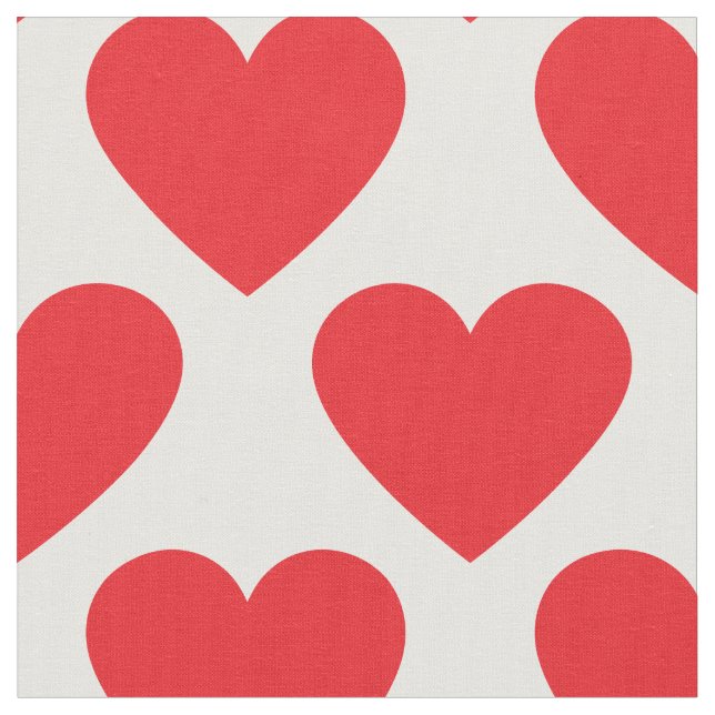 Tela Corazón rojo y blanco (De cerca)
