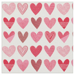 Tela Corazones con textura cúrcuta sobre blanco