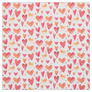 Tela CORAZONES DE acuarela