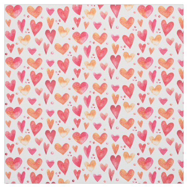 Tela CORAZONES DE acuarela (Retal)