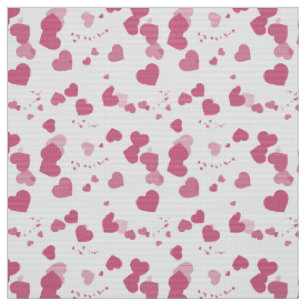 Tela Corazones de amor rosados