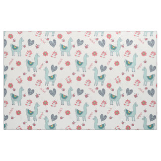 Tela Corazones de flores de llamada dulce Doodle de art