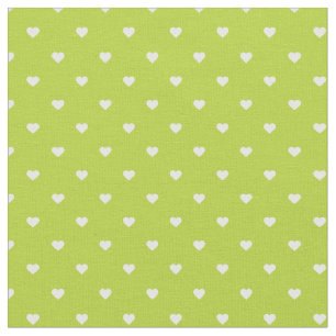 Tela Corazones de polka verde de Apple