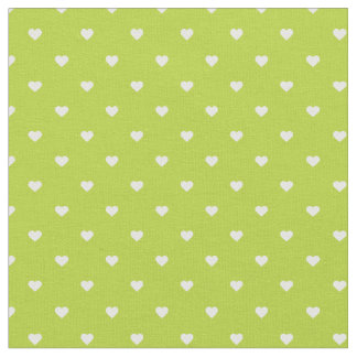 Tela Corazones de polka verde de Apple