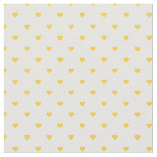 Tela Corazones de Punto de Polka amarillo