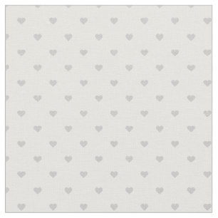 Tela Corazones de Punto de Polka Gris