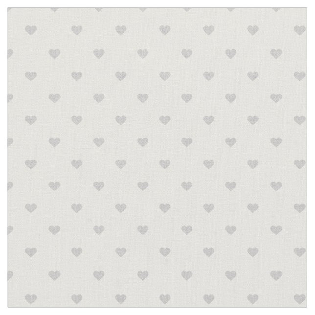 Tela Corazones de Punto de Polka Gris (De cerca)