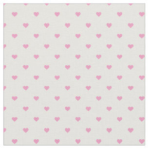 Tela Corazones de Punto de Polka Rosa