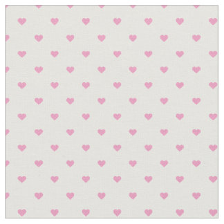 Tela Corazones de Punto de Polka Rosa