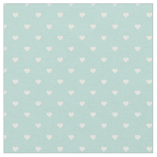 Tela Corazones de puntos de la Mint Polka