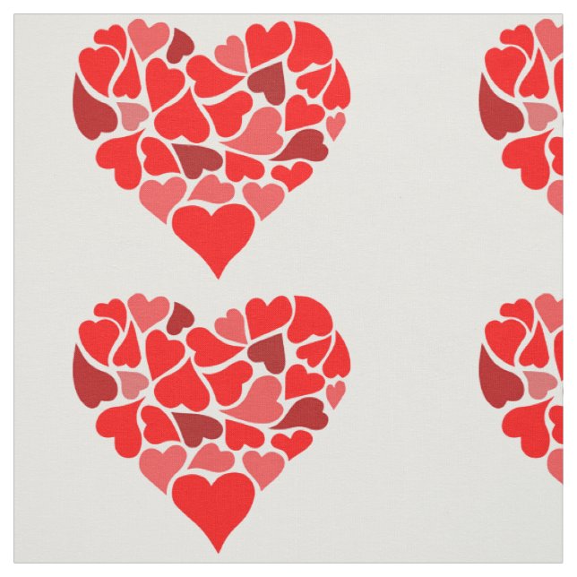 Tela Corazones de tejido impreso de amor (Retal)