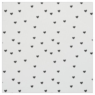 Tela Corazones negros pequeños