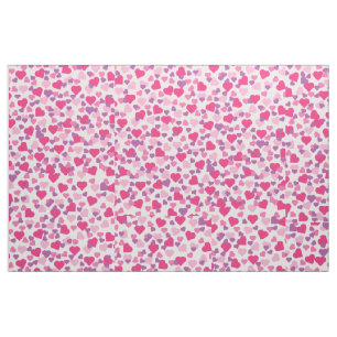Tela Corazones púrpura y rosa de San Valentín