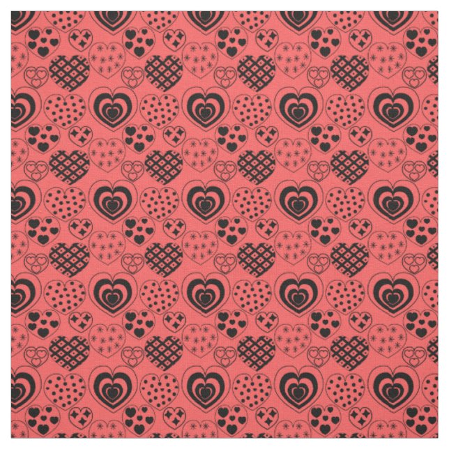 Tela Corazones repetitivos (Retal)