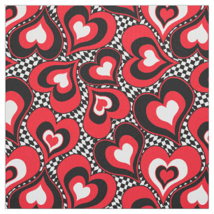Tela Corazones, rojo, negro, blanco, El día de San Vale