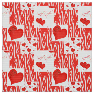 Tela corazones rojos, amor.