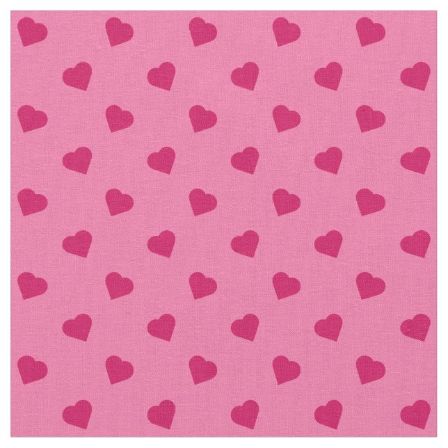 Tela Corazones rosas (De cerca)