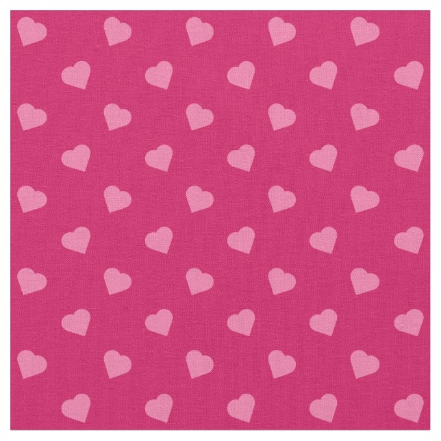 Tela Corazones rosas (De cerca)