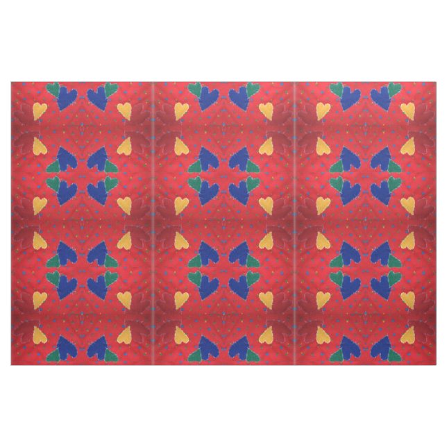 Tela Corazones sembrados ("Cuarto gordo" (fat quarter))