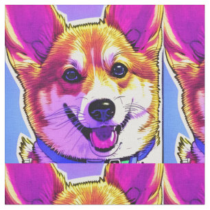 Tela Corgi colores brillantes y llamativos