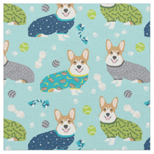 Tela corgi en jeques