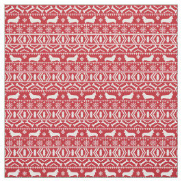 Tela Corgi Fair Isle Fabric - diseño de perro de corgi