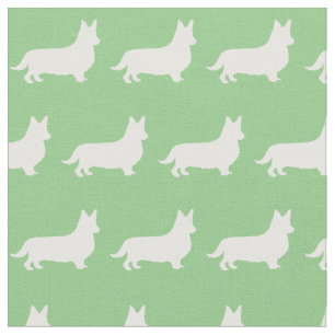 Tela Corgi galés perro Mascota de silueta Pembroke Sage